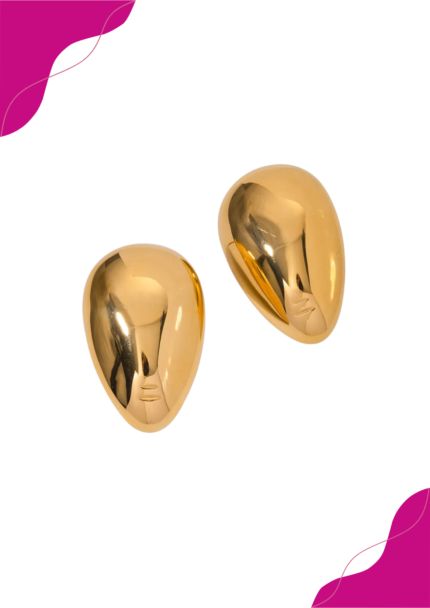 Aretes De Gotas De Oro