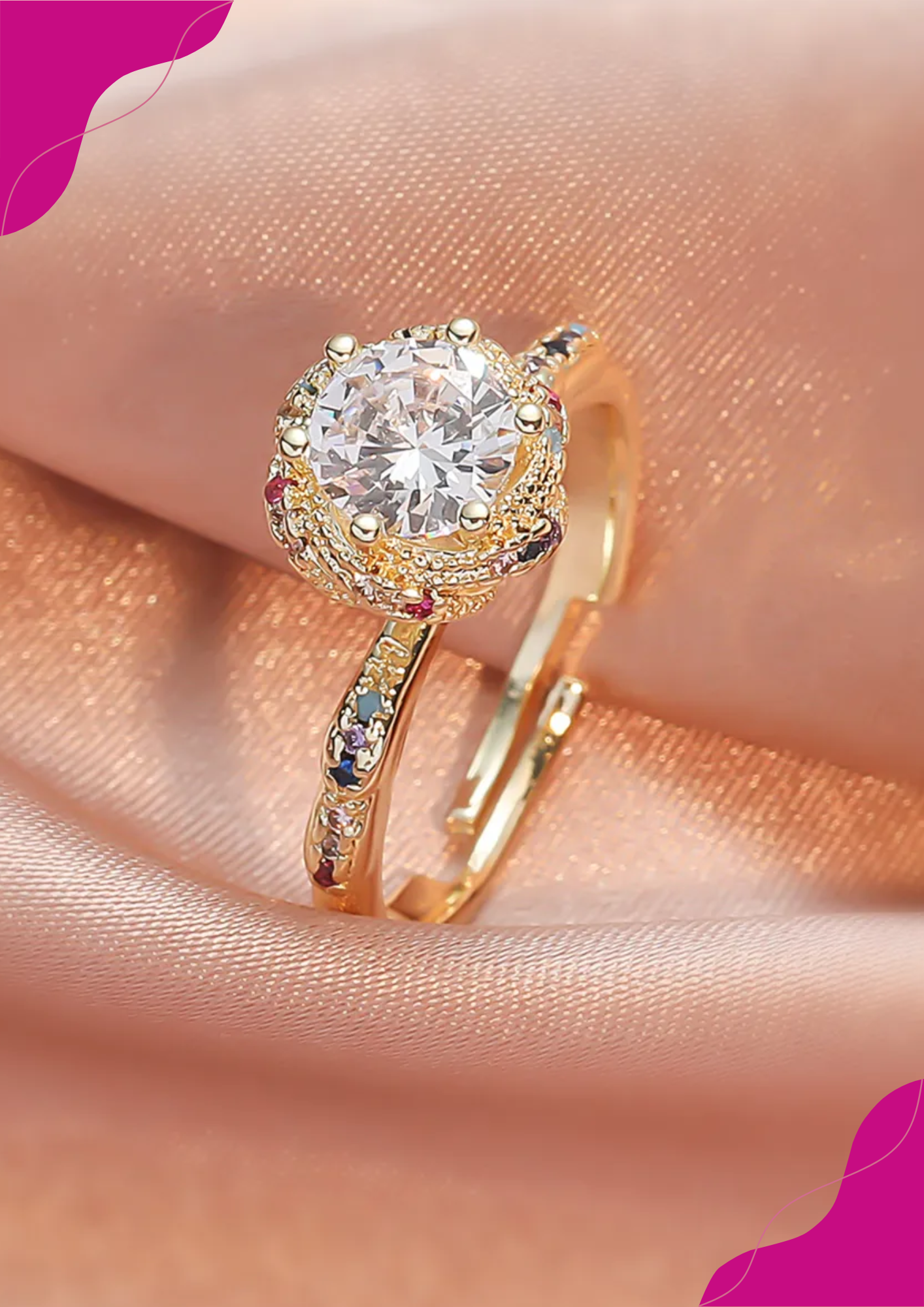 Anillo Cobre Circon